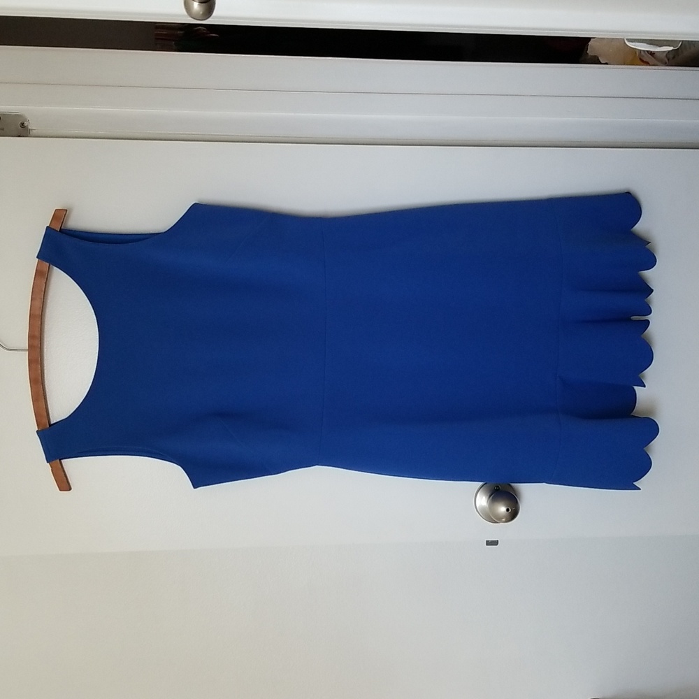NWT J. Crew Factory Scalloped Drop Hem Blue Dress / Size 6